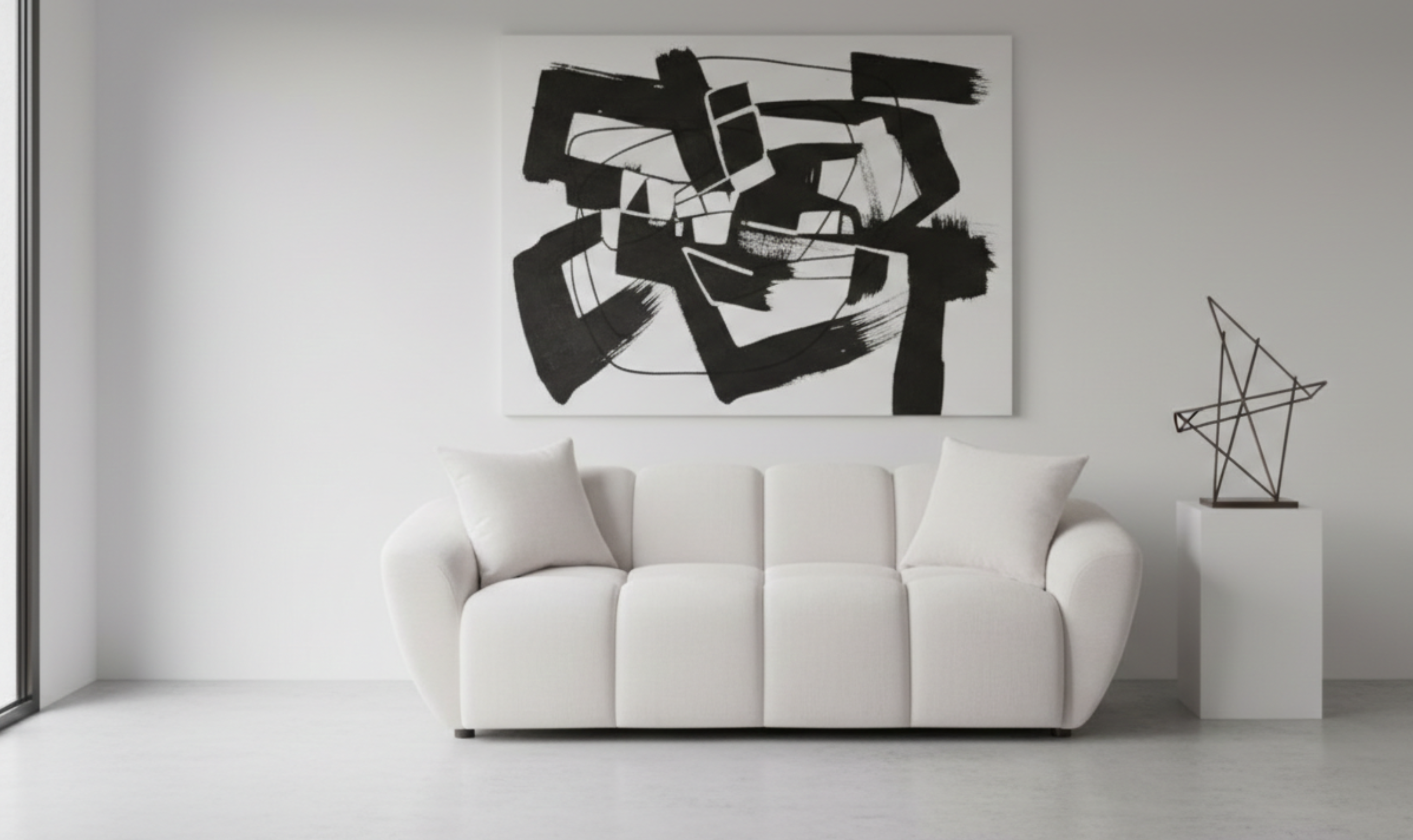 Modern Heritage Destino 3‑Piece Chenille Splayed Arm Sofa Set — Greige