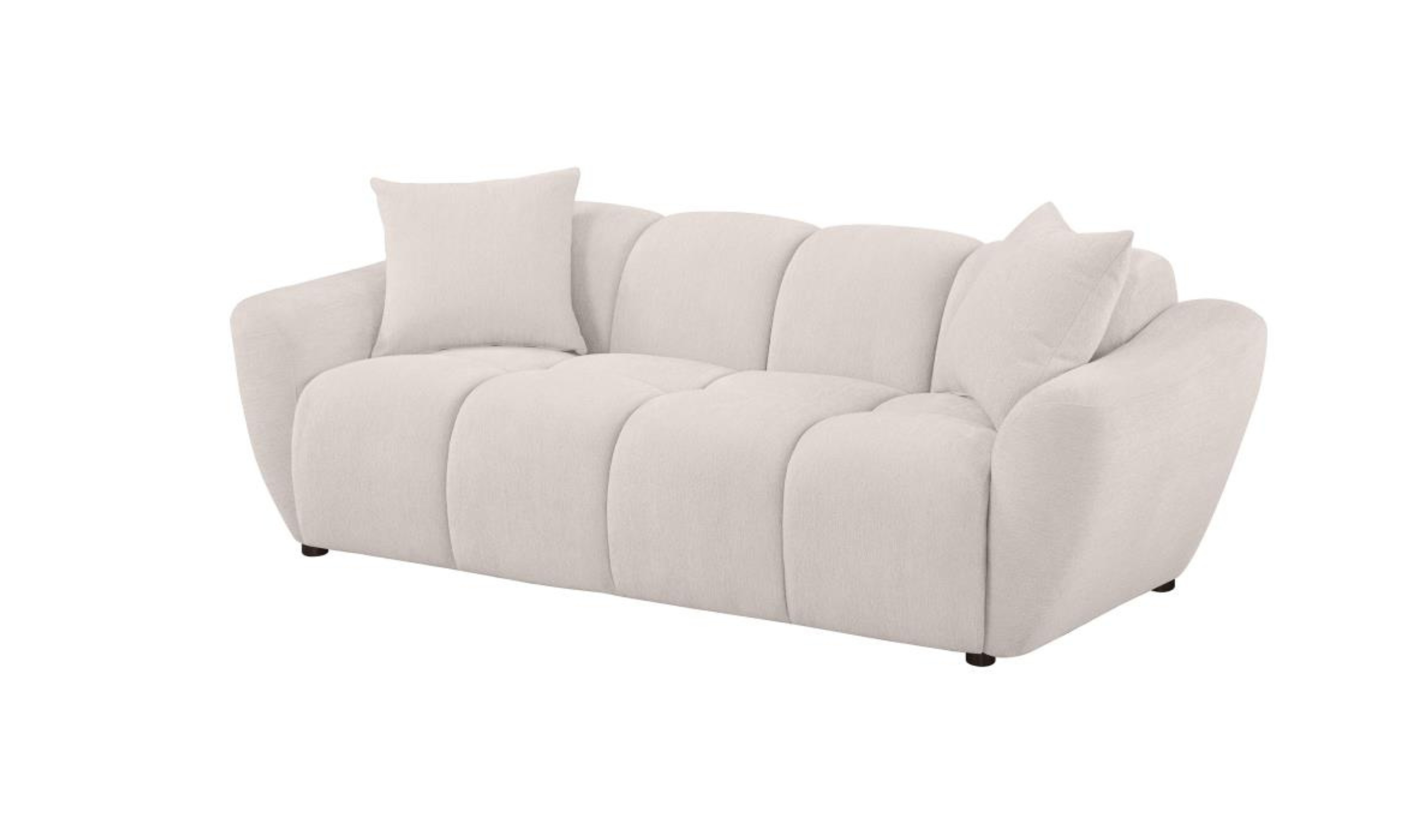 Modern Heritage Destino Chenille Fabric Splayed Arm Sofa - Greige-jennifer