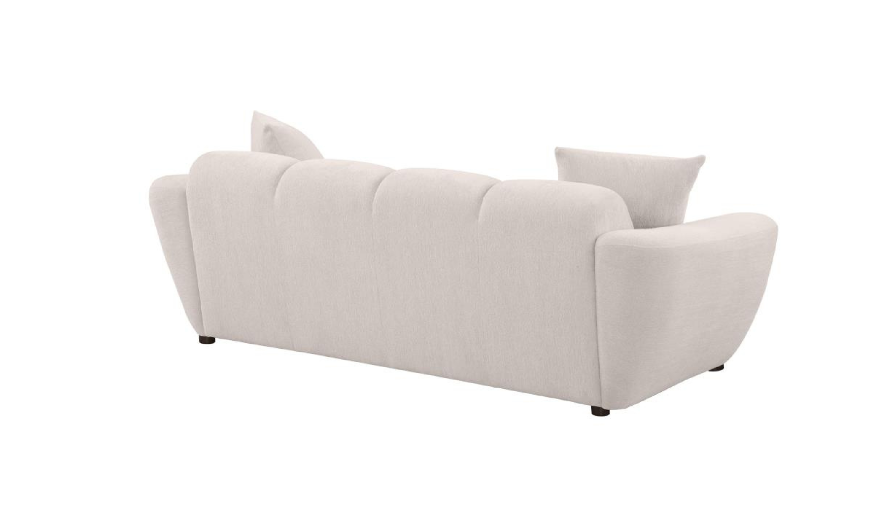 Modern Heritage Destino Chenille Fabric Splayed Arm Sofa - Greige-jennifer