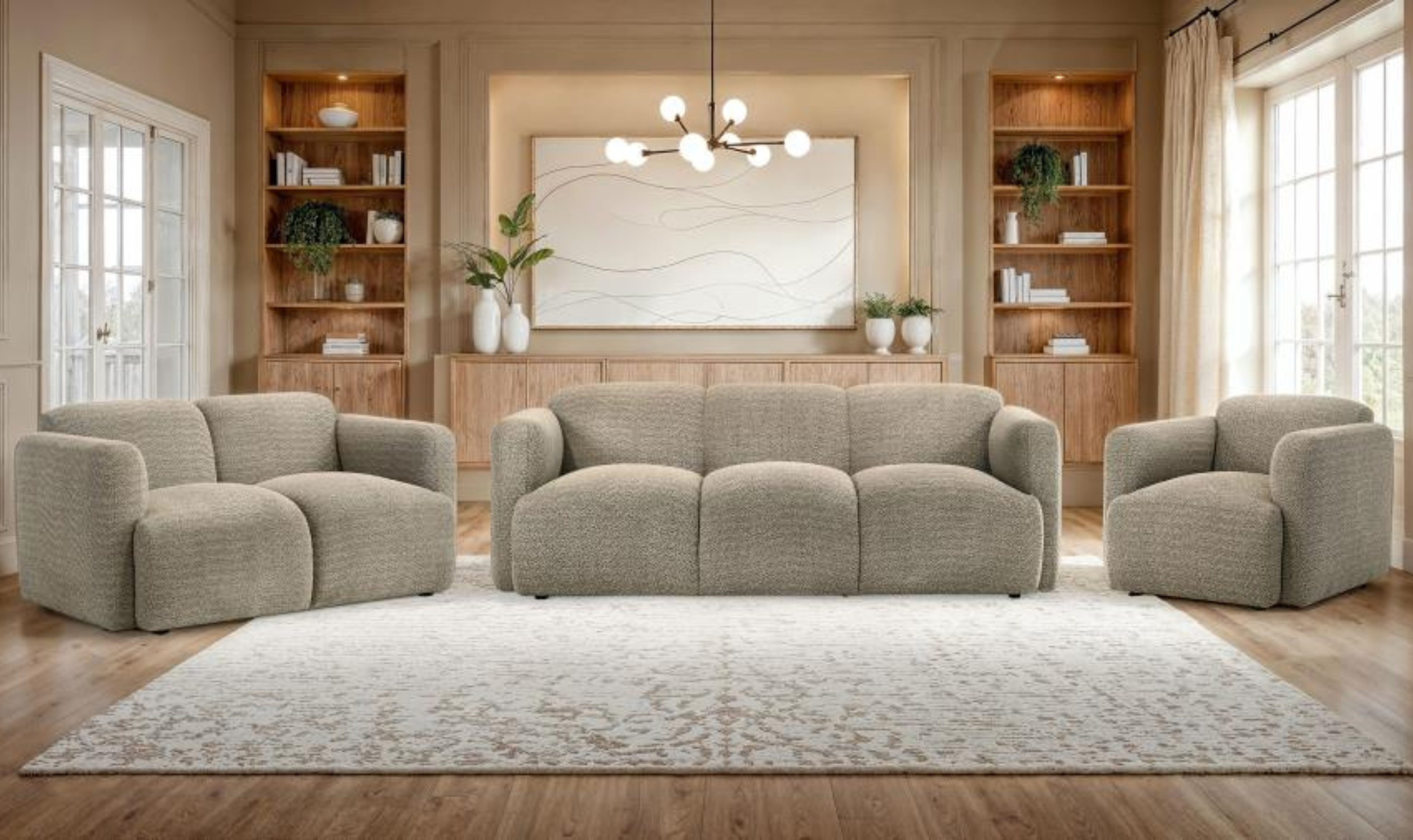 Modern Heritage Dorset Fabric Living Room Set (2-Piece/3-Piece)