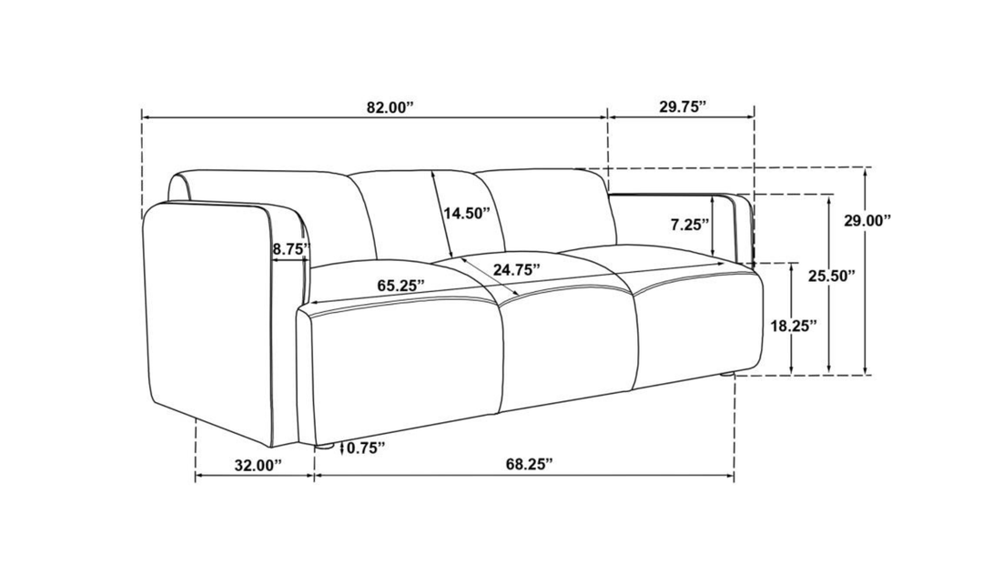 Modern Heritage Dorset 2‑Piece Fabric Round Track Arm Sofa Set-jennifer