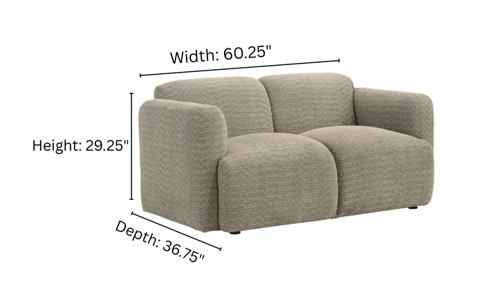 Modern Heritage Dorset 2‑Piece Fabric Round Track Arm Sofa Set-jennifer