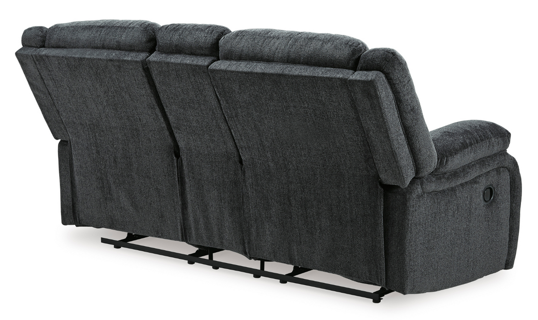Modern Heritage Draycoll Fabric Reclining Loveseat with Console