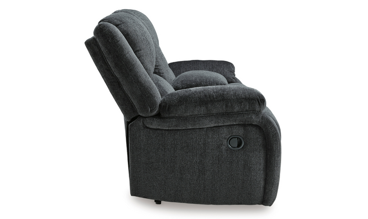 Modern Heritage Draycoll Fabric Reclining Loveseat with Console