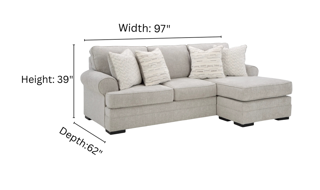 Modern Heritage Eastonbridge Fabric Reversible Sofa Chaise-jennifer