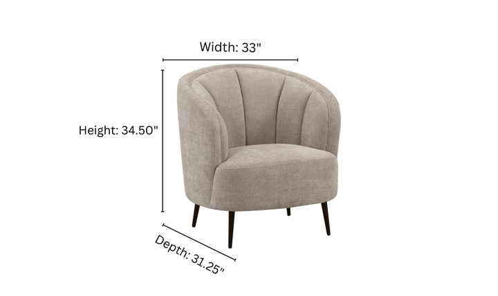 Modern Heritage Ellorie Fabric Curved Living Room Set