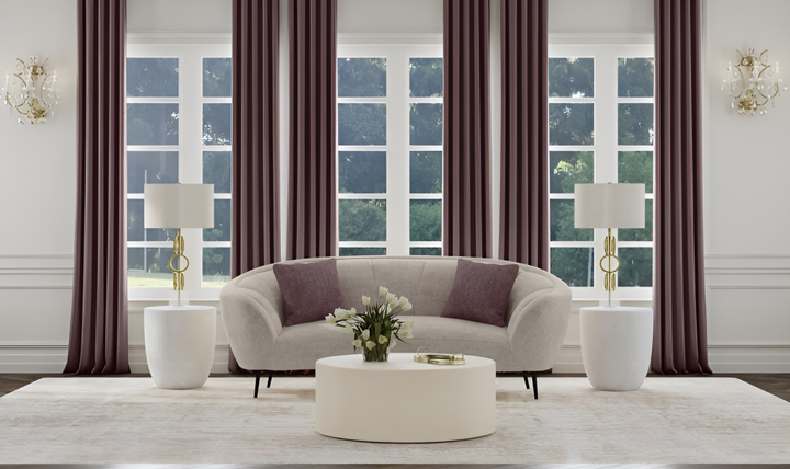 Ellorie Fabric Curved 3-piece Living Room Set | Jennifer Furniture