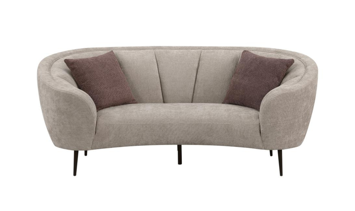 Modern Heritage Ellorie Curved Loveseat With Channel Back
