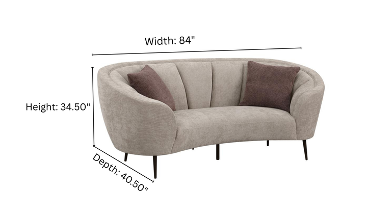 Modern Heritage Ellorie Fabric Curved Living Room Set