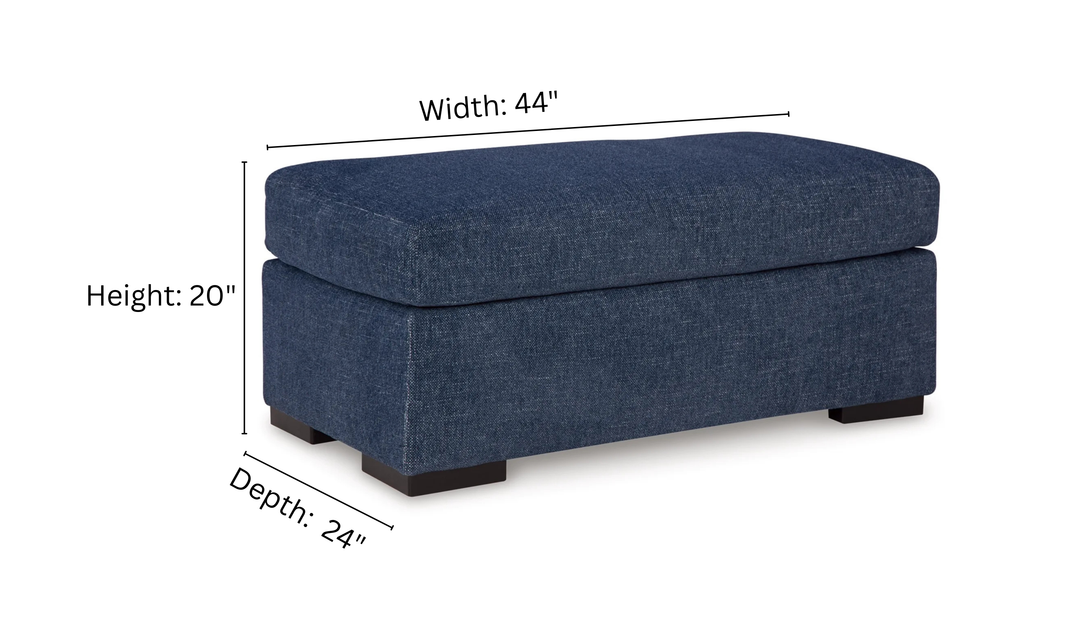 Modern Heritage Evansley Fabric Rectangular Accent Ottoman