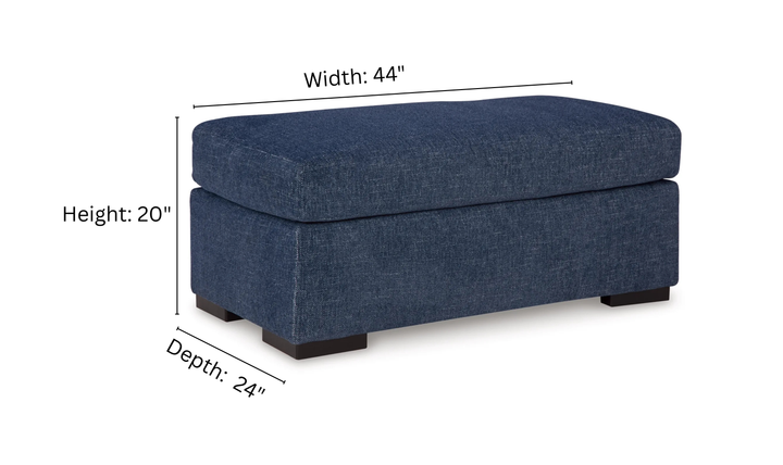 Modern Heritage Evansley Fabric Rectangular Accent Ottoman