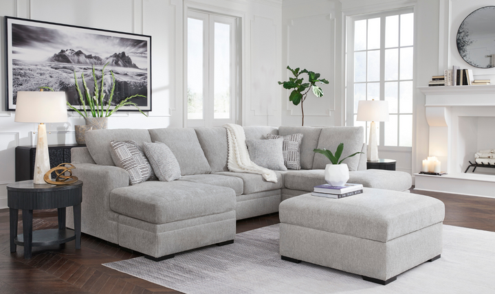 Modern Heritage Gabyleigh Nickel Gray Ottoman With Storage