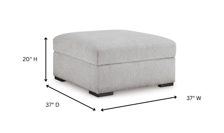Modern Heritage Gabyleigh Nickel Gray Ottoman With Storage