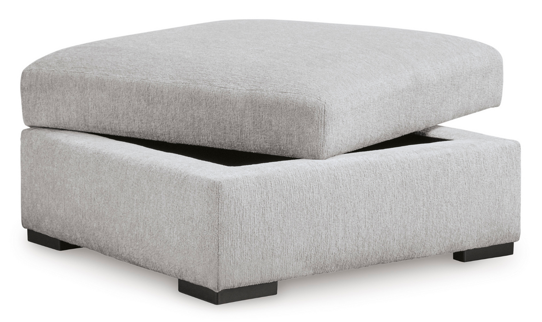 Modern Heritage Gabyleigh Nickel Gray Ottoman With Storage