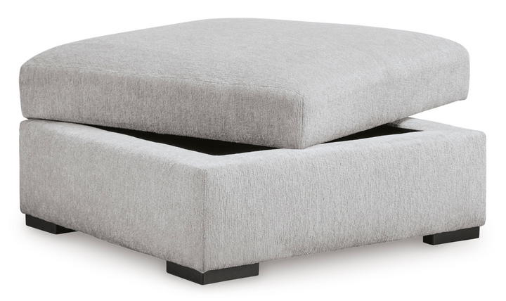 Modern Heritage Gabyleigh Nickel Gray Ottoman With Storage