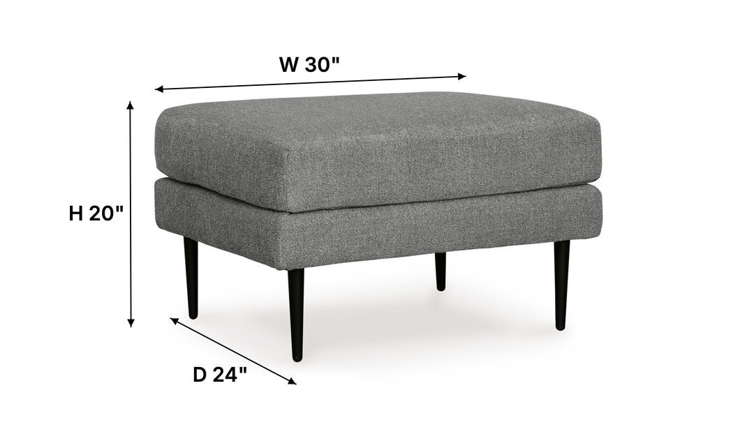 Modern Heritage Hazela Fabric Upholstered Ottoman- Jennifer Furniture
