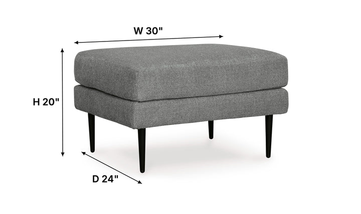 Modern Heritage Hazela Fabric Upholstered Ottoman- Jennifer Furniture