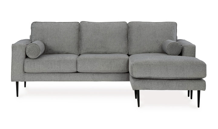 Modern Heritage Hazela Fabric Upholstered Sofa Chaise In Charcoal-Jennifer Furniture