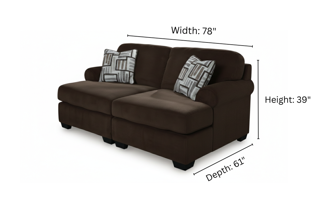 Modern Heritage Kimlee 2-Piece Polyester Super Chaise