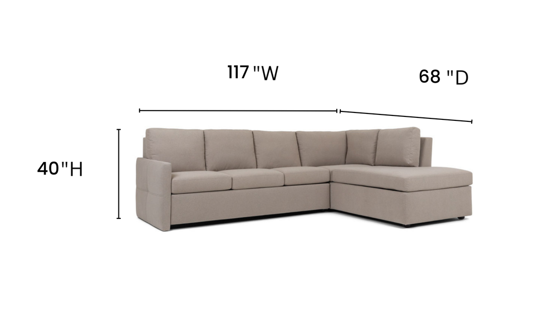 American Leather Comfort Sleeper Bentley Fabric Sectional Sleeper Sofa