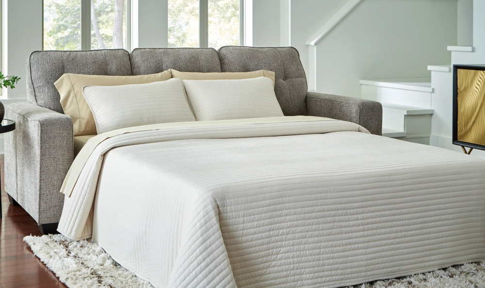 Modern Heritage Larimer 3-Seater Fabric Queen Sofa Sleeper With Two Color Options-jennifer furniture
