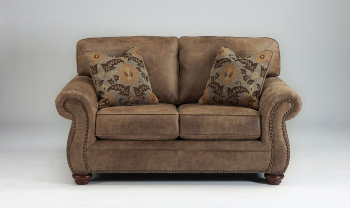 Modern Heritage Larkinhurst Earth Polyester Fabric Loveseat + 2 Pillows