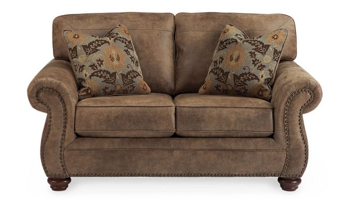 Modern Heritage Larkinhurst Earth Polyester Fabric Loveseat + 2 Pillows