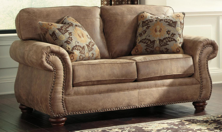 Modern Heritage Larkinhurst Earth Polyester Fabric Loveseat + 2 Pillows