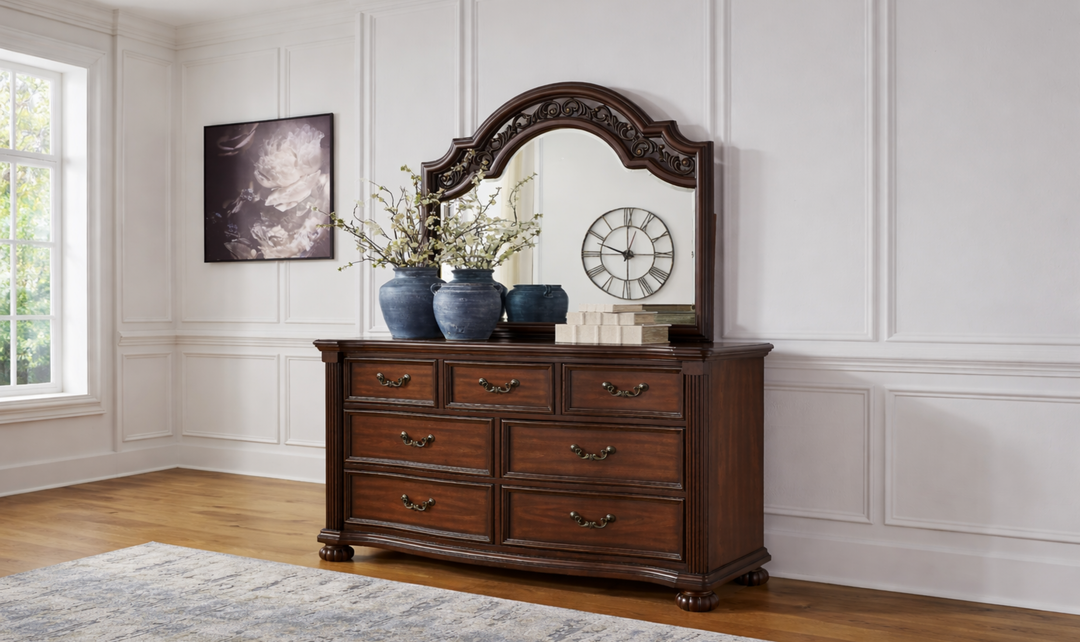 Modern Heritage Lavinton Dresser and Mirror-Jennifer Furniture