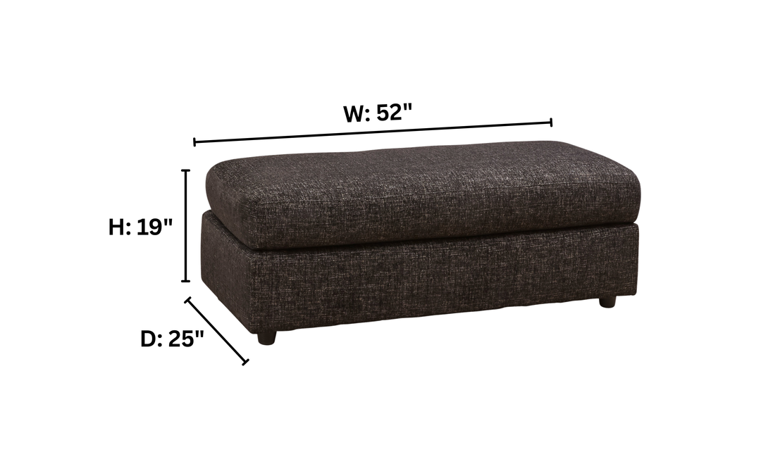 Modern Heritage Lentiz Fabric Oversized Accent Ottoman-Jenniferfurniture