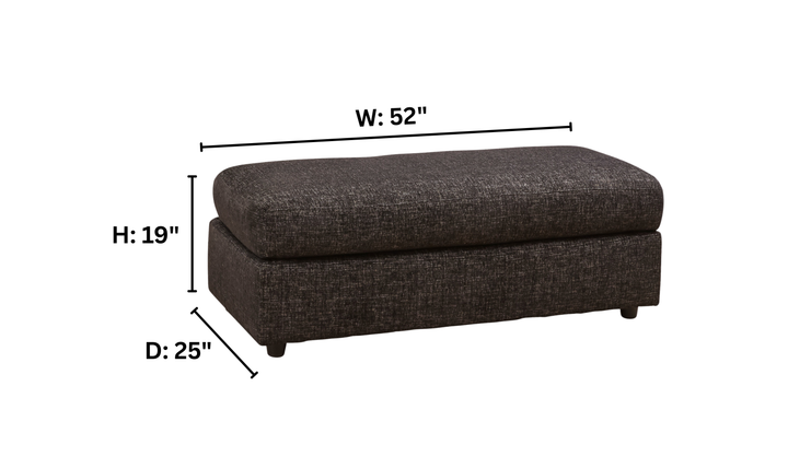 Modern Heritage Lentiz Fabric Oversized Accent Ottoman-Jenniferfurniture