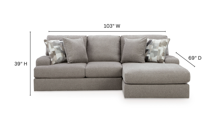 Modern Heritage Lindon 2-Piece Sectional Sofa with Chaise-Jenniferfurniture