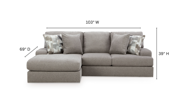 Modern Heritage Lindon 2-Piece Sectional Sofa with Chaise-Jenniferfurniture