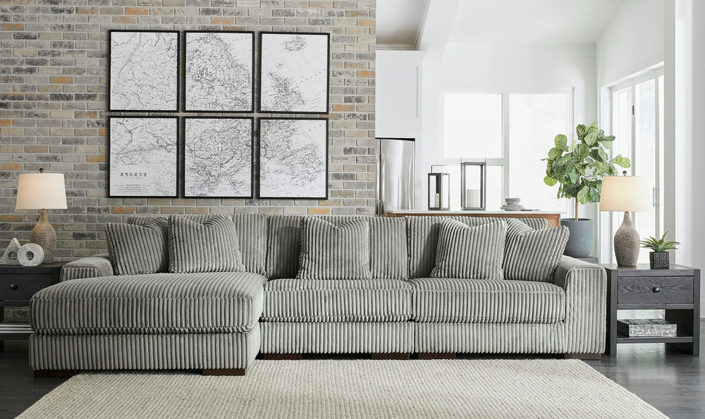 Modern Heritage Lindyn 3-Piece Fabric Sectional with Chaise (RAF/LAF)-Jennifer furniture