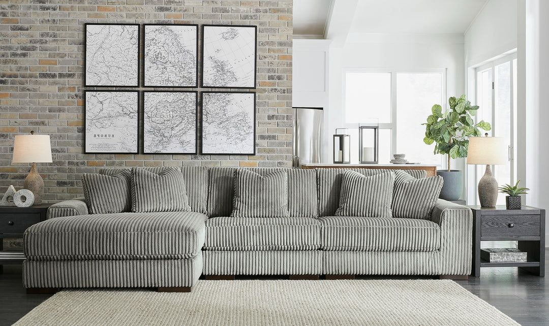 Modern Heritage Lindyn 3-Piece Fabric Sectional with Chaise (RAF/LAF)-Jennifer furniture