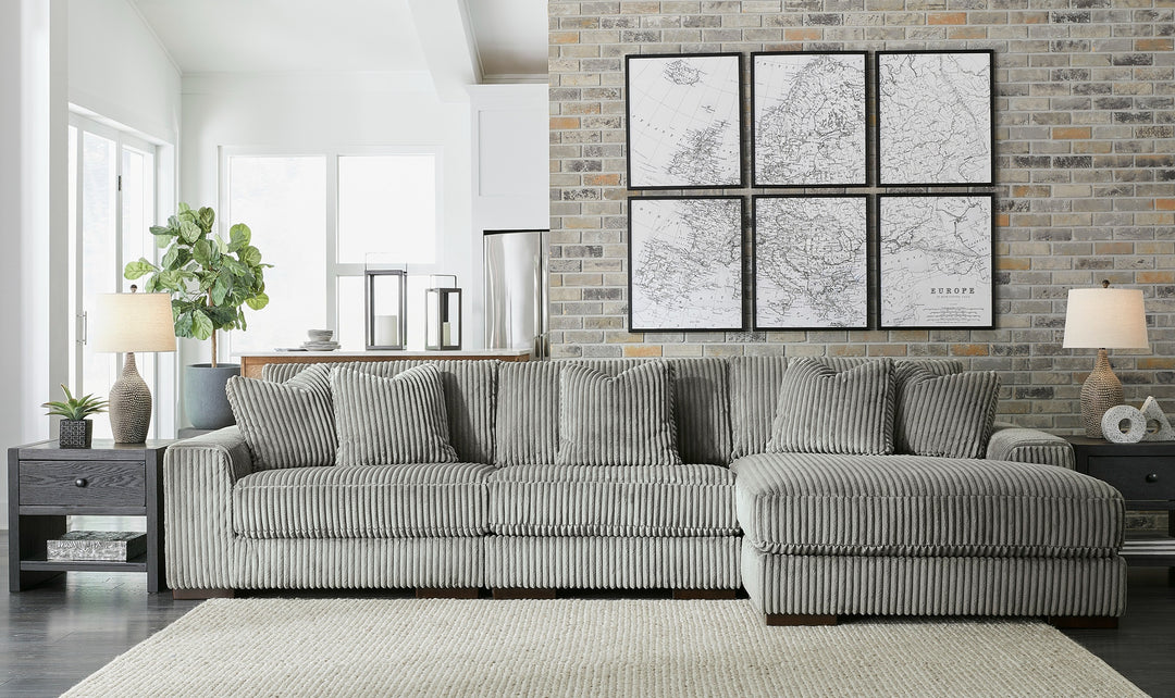 Modern Heritage Lindyn 3-Piece Fabric Sectional with Chaise (RAF/LAF)-Jennifer furniture