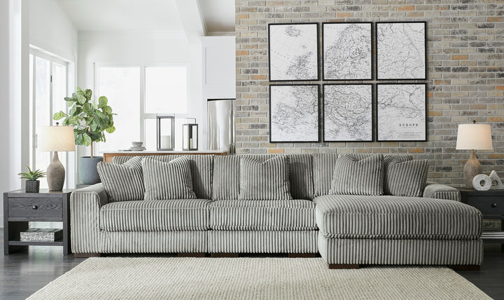 Modern Heritage Lindyn 3-Piece Fabric Sectional with Chaise (RAF/LAF)-Jennifer furniture