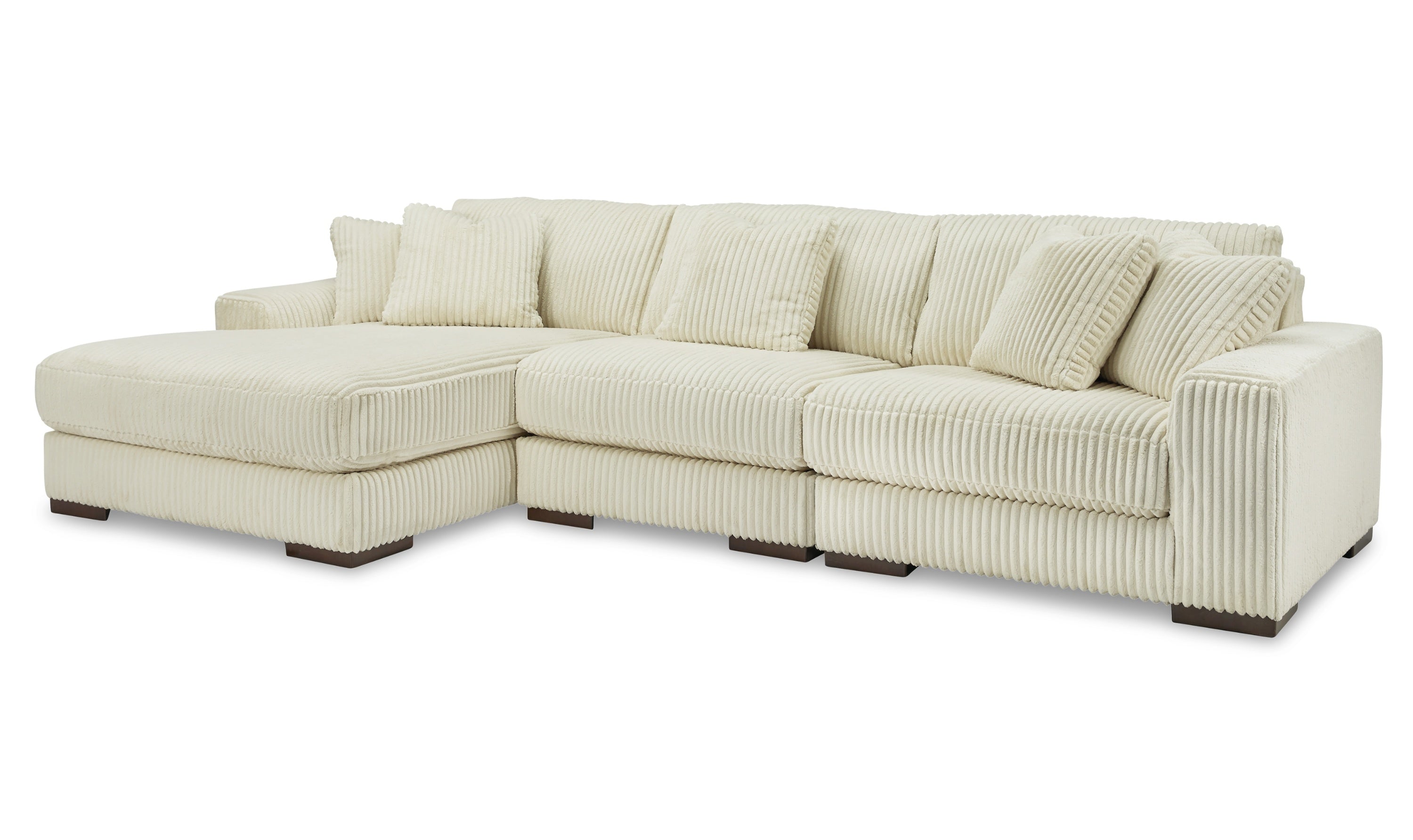 Modern Heritage Lindyn 3-Piece Fabric Sectional with Chaise (RAF/LAF)-Jennifer furniture