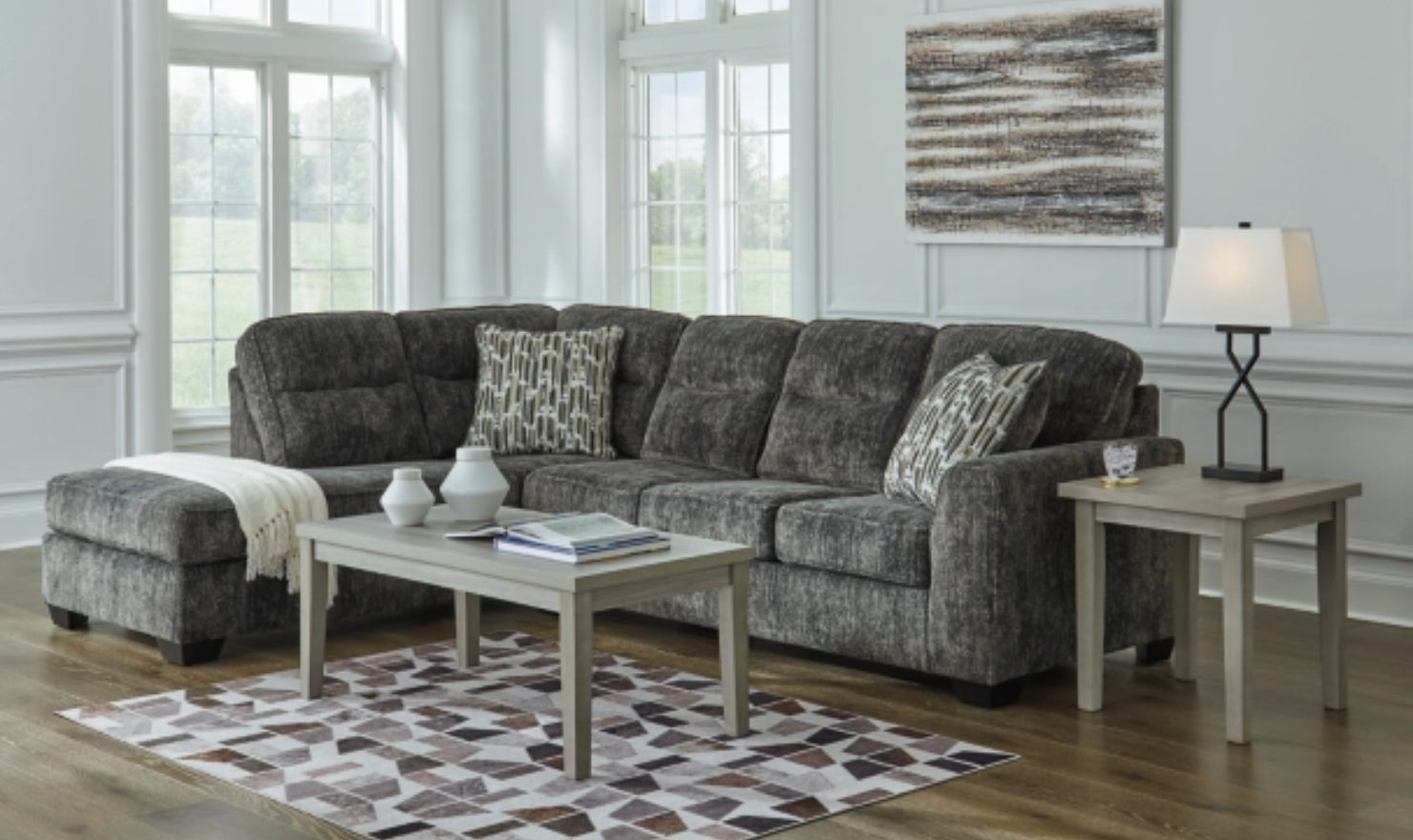 Modern Heritage Lonoke 2-Piece L-Shaped Sectional with Chaise