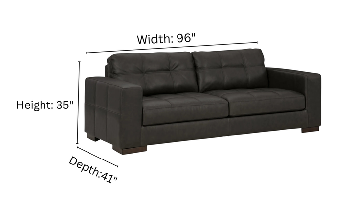 Modern Heritage Luigi 2-Seater Leather Sofa-jennifer