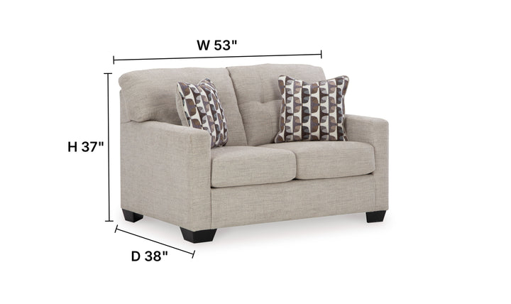 Modern Heritage Mahoney Fabric Loveseat-Jennifer Furniture