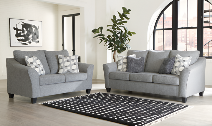 Mathonia Living Room Set In Smoke-jennifer furniture