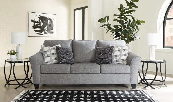 Mathonia Living Room Set In Smoke-jennifer furniture