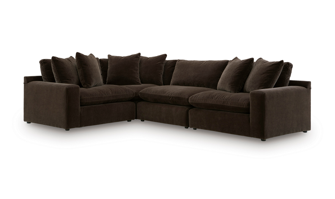 Modern Heritage Maxton Heights 4-Piece Sectional Sofa-Jennifer