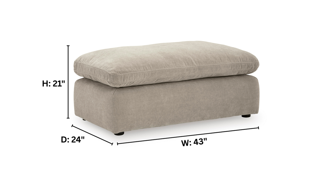 Modern Heritage Maxton Heights Fabric Ottoman-JenniferFurniture
