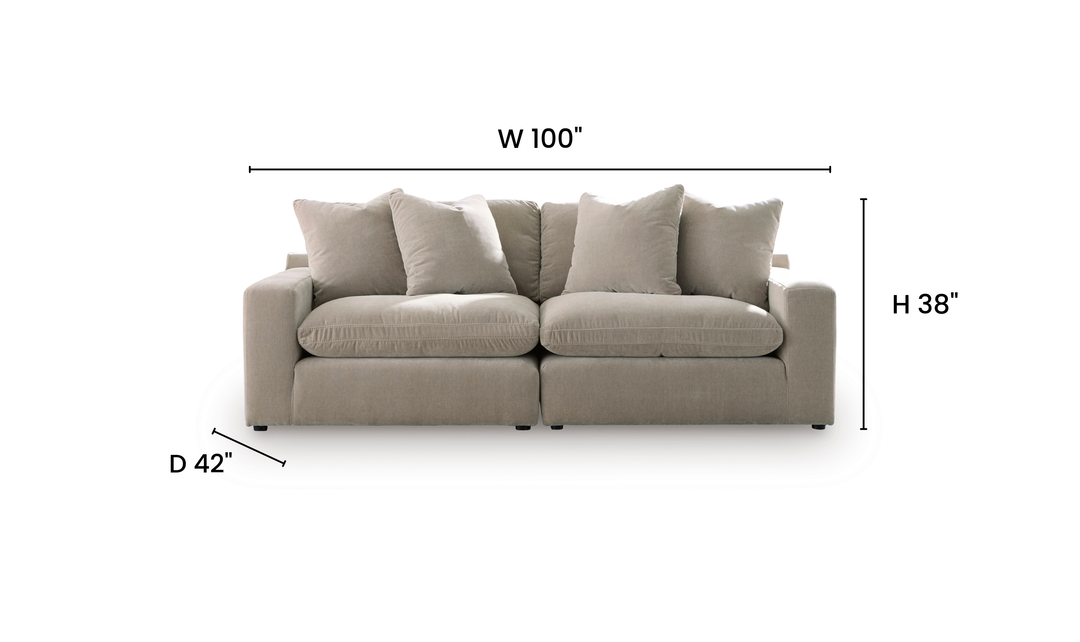 Modern Heritage Maxton Heights 2-Piece Fabric Sofa