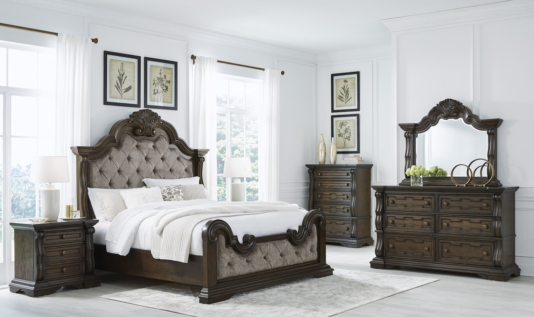 Modern Heritage Maylee Dark Brown Bed Room Set-Jennifer Furniture