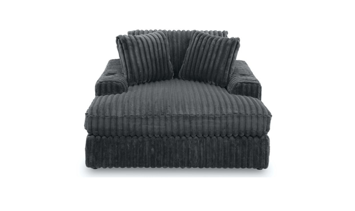 Modern Heritage Midnight-Madness Fabric Oversized Chaise with USB Port