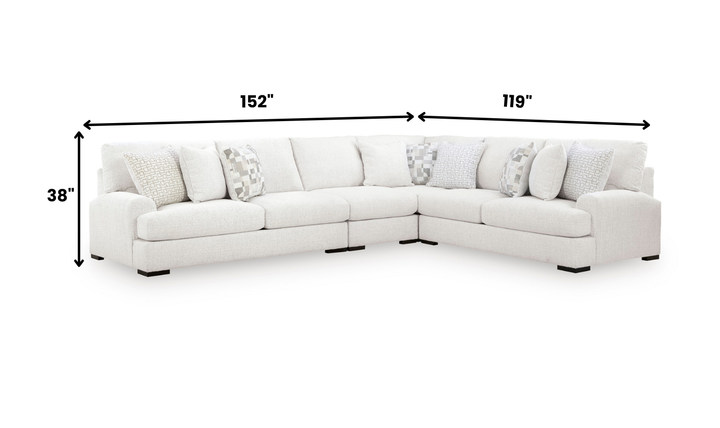 Modern Heritage Misty-Lakes 4-Piece Sectional Sofa-jennifer