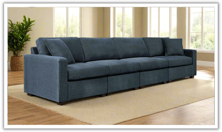 Modern Heritage Modmax Fabric Sectional Sofa with Throw pillows
